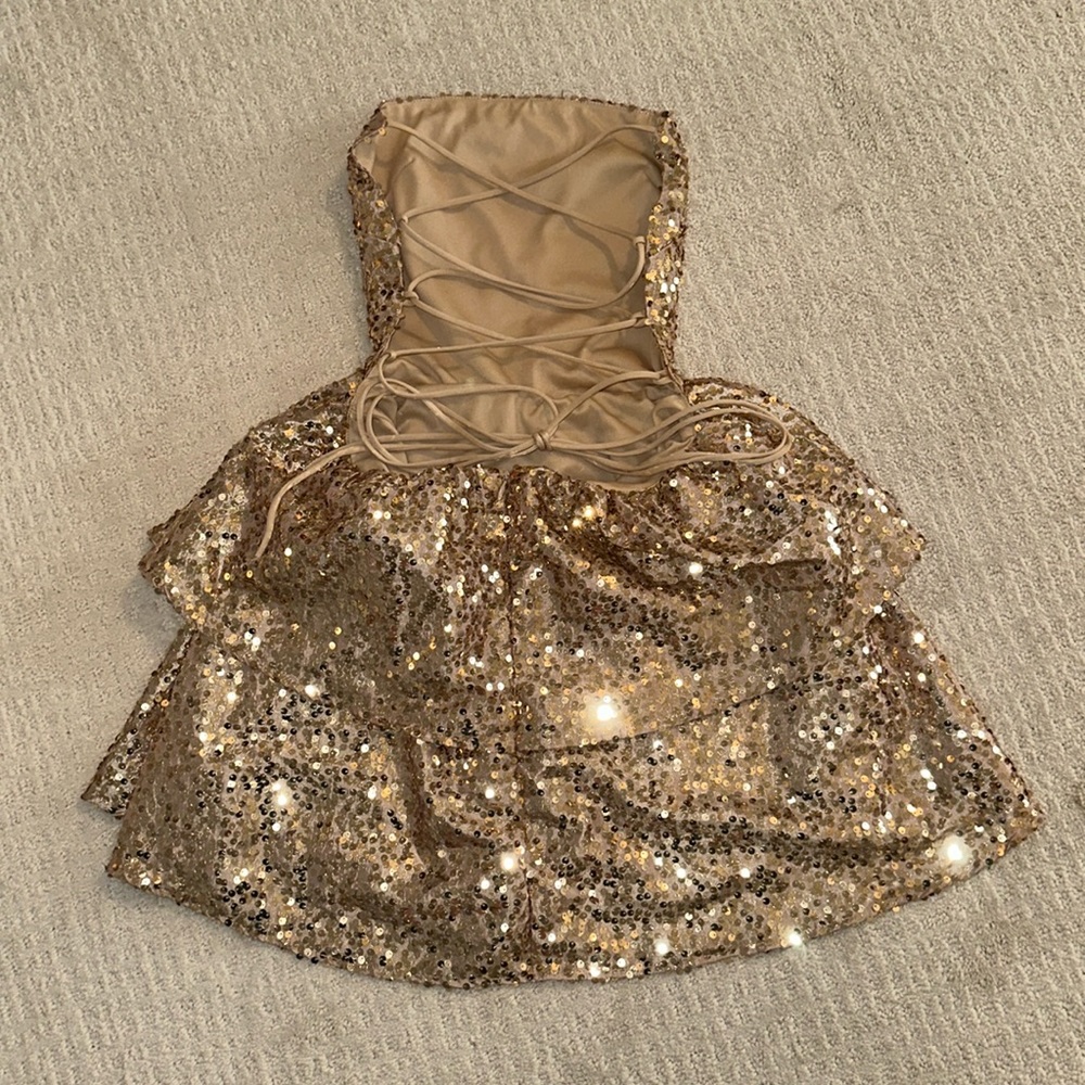 Lucy in the Sky Gold Sequin Mini Dress